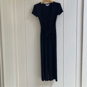 Boden 4P Wide Leg Black Romper